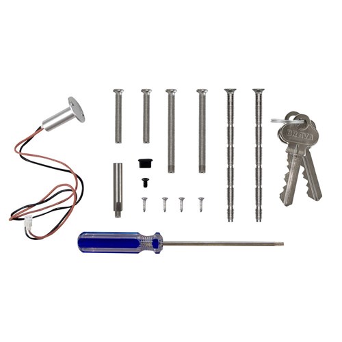 McGrath Locks Ashgrove Smart Deadbolt, Raised Button with Braille, Satin Nickel Finish with 60/70mm Adjustable Bolt