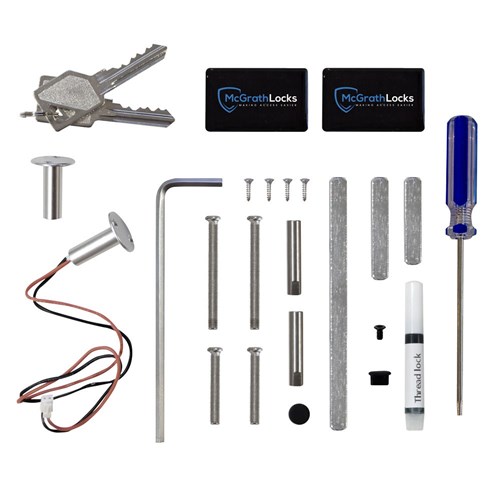 McGrath Stafford Digital Lock With Raised Buttons and DDA Compliant Handles, Black Finish with 60/70mm Adjustable Latch