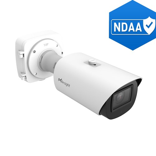 Milesight AI Pro Series 8MP Bullet Plus Network Camera with 2.7-13.5mm Varifocal P-Iris Lens, NDAA Compliant, IP67 - MS-C8166-FIPE