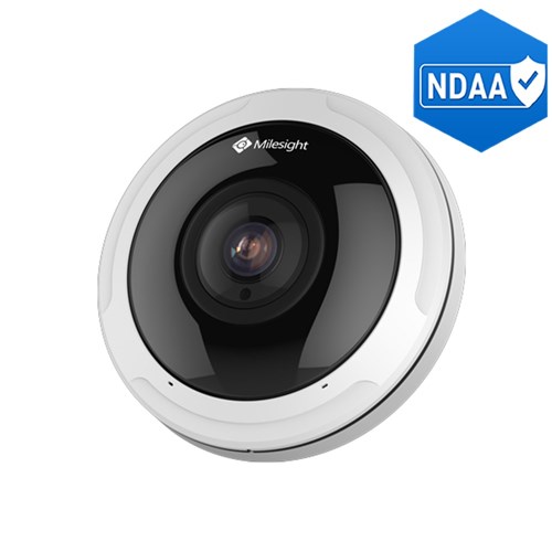 Milesight AI Panoramic Series 12MP 360-Degree Fisheye Network Camera with 1.98mm Fixed Lens, NDAA Compliant, IP67 and IK10 - MS-C9674-PA