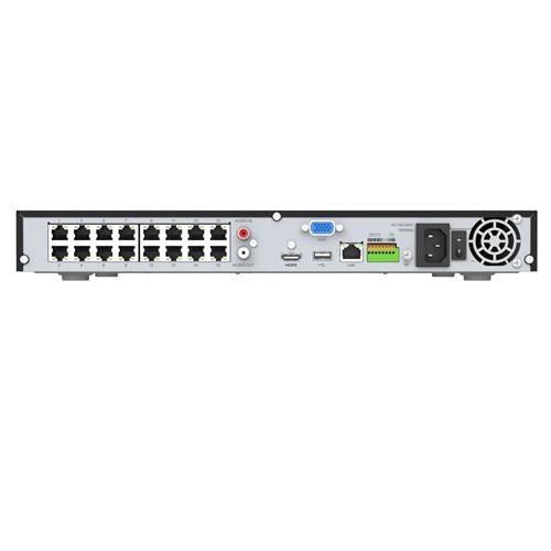 Milesight 5000 Series 16 Channel NVR with 16 PoE Ports, 2 HDD Bays, NDAA Compliant - MS-N5016-NPE