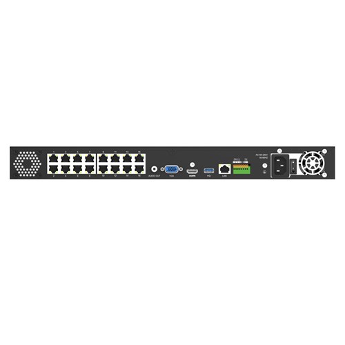 Milesight 5000 Series 16 Channel NVR with 16 PoE Ports, 2 HDD Bays, NDAA Compliant - MS-N5008-PE