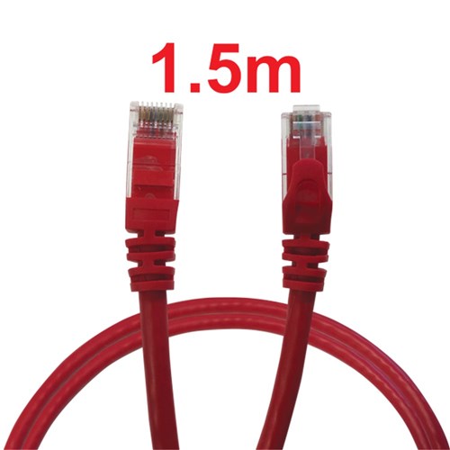 Neptune Cat6 Patch Lead, 1.5m, Red