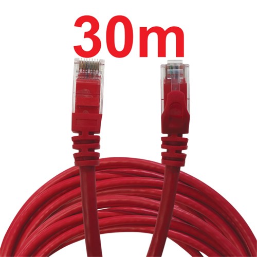 Neptune Cat6 Patch Lead, 30m, Red