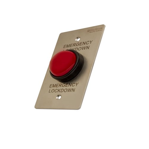 Neptune Emergency Lockdown,ANSI,IP65,NO/NC/C,1.7mm SS,Dome,Red
