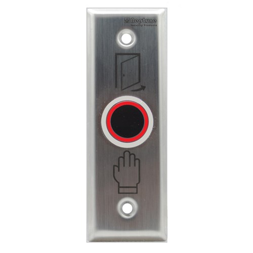 NEPTUNE INFRARED TOUCHLESS EXIT BUTTON, MULLION, IP65