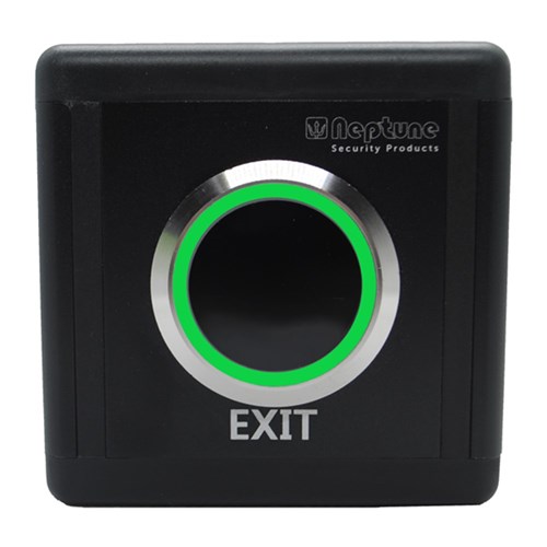 NEPTUNE INFRARED TOUCHLESS EXIT BUTTON IN SQUARE CASE, IP65