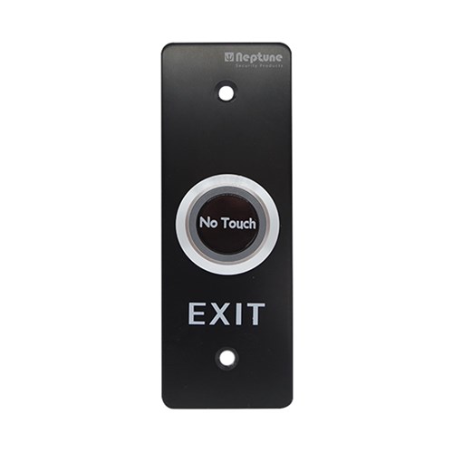 Neptune Touchless Exit,Mullion,NO/NC/C,LED,1.7mm SS,12-24V,BLACK