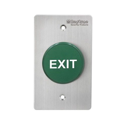 Neptune Press to Exit,ANSI,IP65,NO/NC/C,1.7mm SS,Flat EXIT,Grn