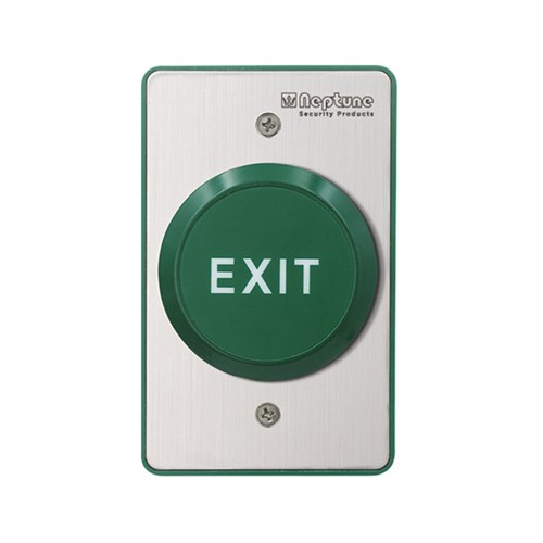 Neptune Press to Exit,ANSI,IP65,NO/NC/C,1.7mm SS,Disabled EXIT,Grn,Spacer