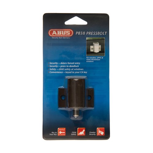 ABUS PRESS BOLT PB38 LW4 DP REKEYABLE BRN