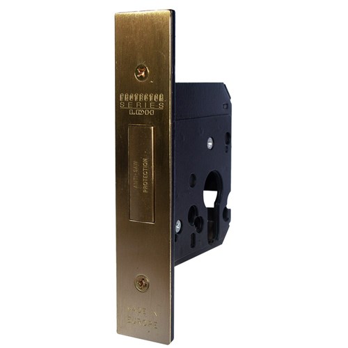 PROTECTOR 701 Series Euro Cylinder Mortice Deadlock Backset 45mm Satin Brass - 731-2.5-SBF