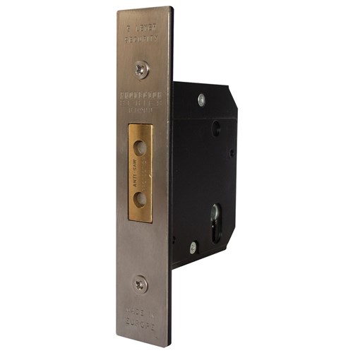 PROTECTOR 701 Series 5 Lever Mortice Deadbolt Backset 45mm Satin Stainless Steel - 791-2.5-SSF