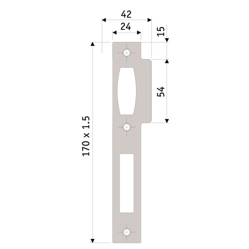 PROTECTOR 712 Series Roller Bolt Mortice Lock 50mm Backset Satin Brass
