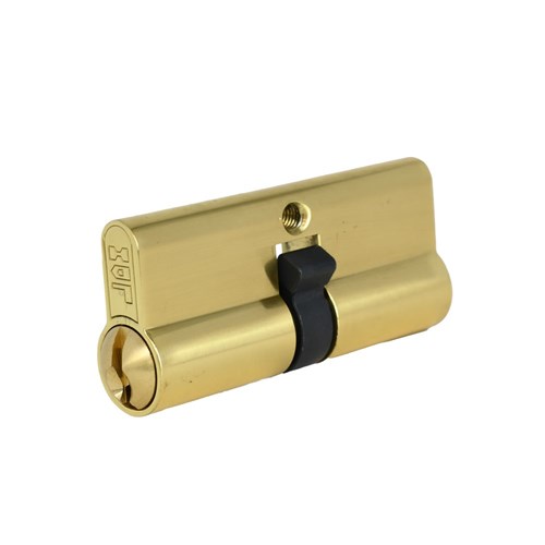 PROTECTOR Euro Double Cylinder with Fixed Cam LW4 Profile KA Polished Brass 70mm - PCD705P-KA-PB