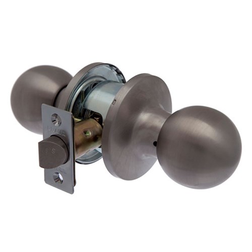 BRAVA Metro RA Series Tiebolt Passage Knob Set Adjustable Backset Satin Stainless Steel - RA3082SS