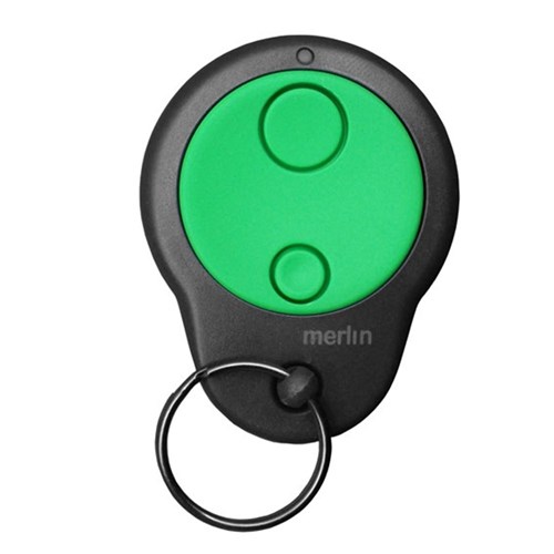 Merlin Garage Door Remote with 2 Buttons in Black and Green - M842RC RCM11