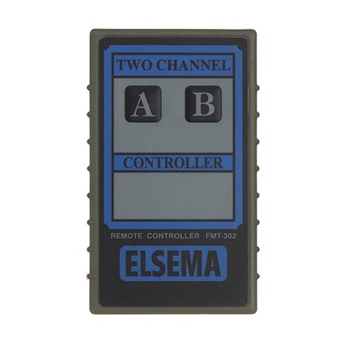 Elsema Quartz Garage Door Remote with 2 Buttons in Grey and Blue - FMT302