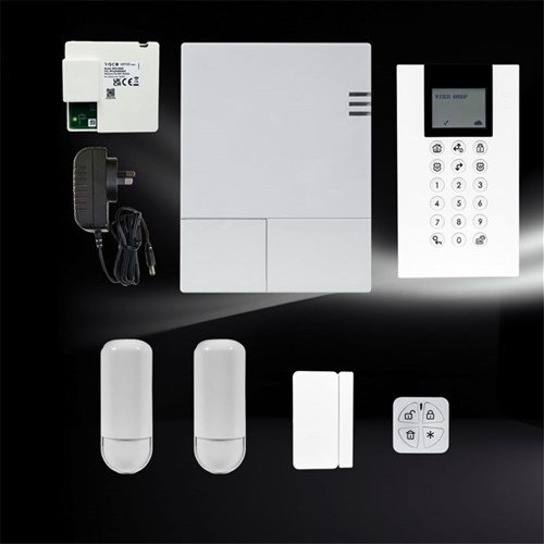 RISCO WiComm Pro Wi-Fi Alarm Kit with 2x Wireless Piccolo Pet Friendly Detectors, Wireless Reed Switch, Wireless Keypad and Panda Keyfob