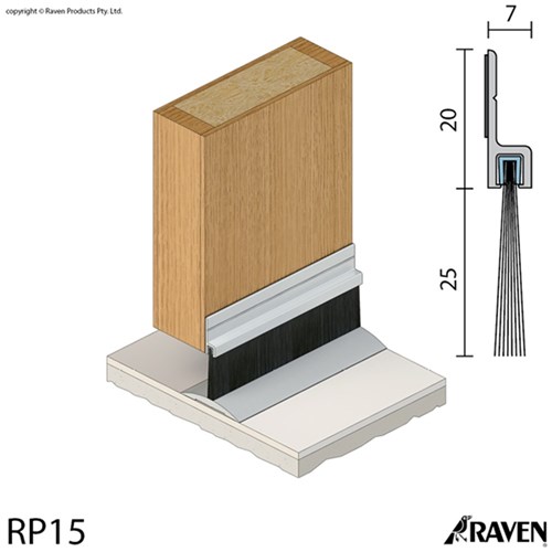 RAVEN BRUSH STRIP RP15x1000MM  CA