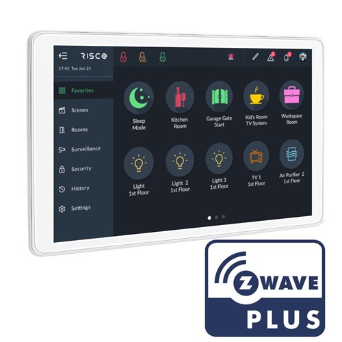 RISCO RisControl Alarm and Smart Home Controller with Z-Wave Gateway - RP432KPTZAUA