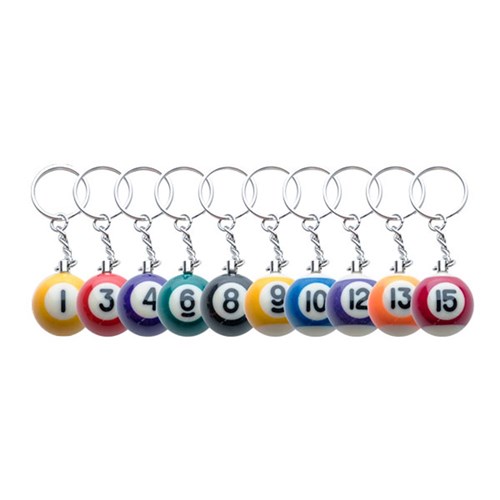 SILCA KEY RING NOVELTY POOL BALL PK12