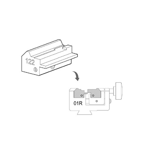 Silca Clamp Insert for Futura and Triax Machines for Honda Key Cutting 122 - D7A2990ZB