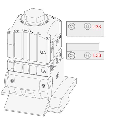 Silca Clamp Set for MLAA Binary Plus Keys BP U33-L33 to suit UCF Unocode F-Series