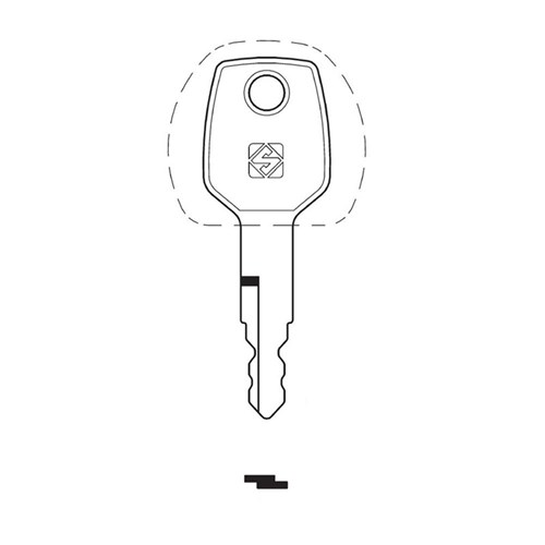 Silca Key Blank for Hitachi and Other Earthmoving Equipment Precut to K250 - HIT1R