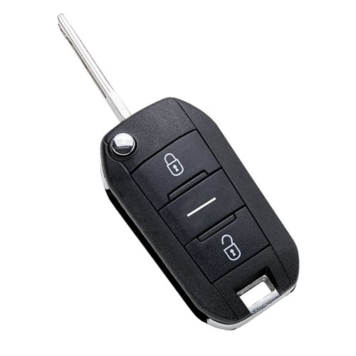 Silca Remote Key Blank with 3 Buttons HU83 Blade and ID49-1E Chip to suit Peugeot Citroen Fiat