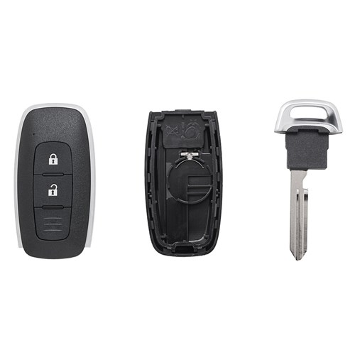 Silca Automotive Smart Key and Remote Replacement Shell for Nissan with 2 buttons and NSN14 Emergency Blade