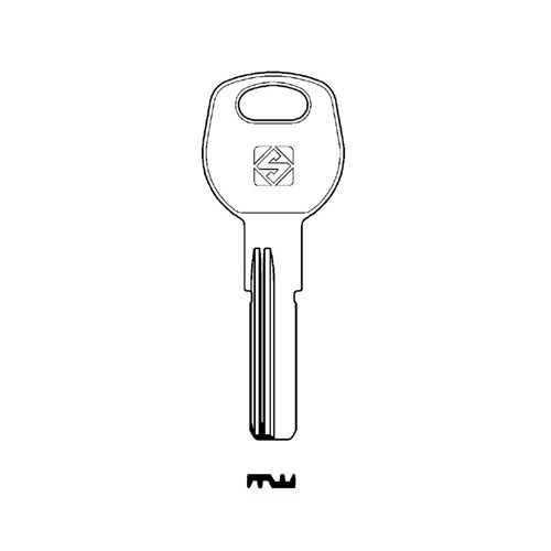 Silca Key Blank (Dimple M-Wave style) for imported cylinders RC17R