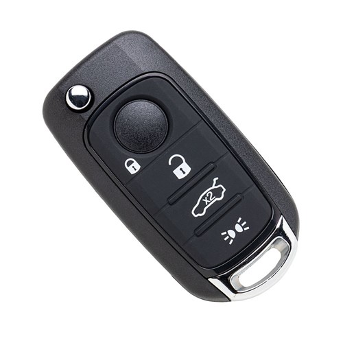 Silca Automotive Key and Remote for Fiat with 4 Buttons ID88 and SIP22 Flip Blade