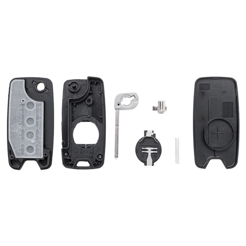 Silca Automotive Smart Key and Remote Replacement Shell for Jeep with 4 buttons and SIP22 Emergency Blade