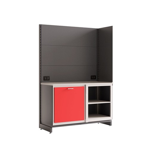 Silca Point Shop Display Unit Corner Cabinet with Backing Board , Door Left and 2 Shelves 128cm - ASP3014