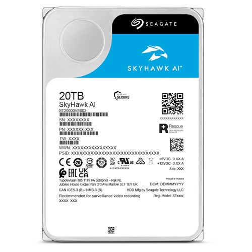 Seagate SkyHawk 20TB Large 3.5inch Surveillance Hard Drive - ST20000VE002