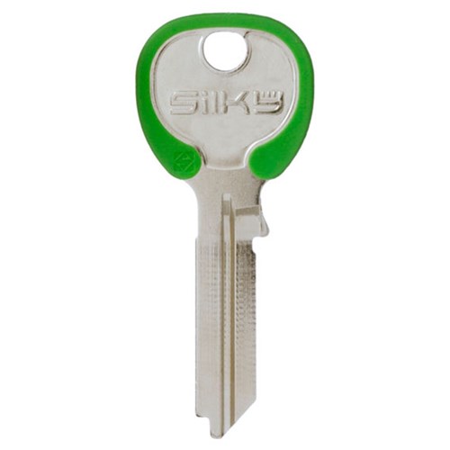 Silca Silky TE2 Key Blank for Gainsborough Cylinders with Green Head