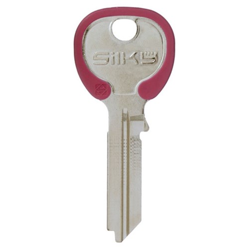 Silca Silky TE2 Key Blank for Gainsborough Cylinders with Purple Head