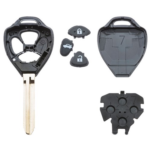 Silca Automotive Key and Remote Replacement Shell for 3 Button Toyota TOY43 Profile TOY43ARS8