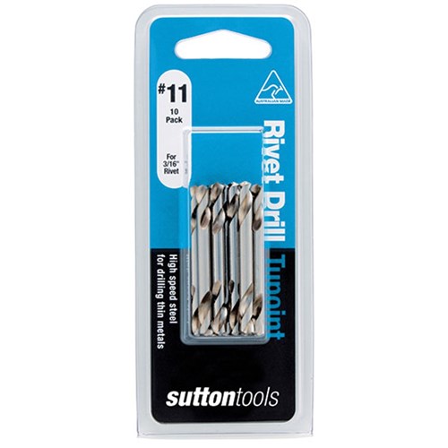 SUTTON DRILL HSS D134 #11 PANEL TU POINT  BULK Pkt=10 CD