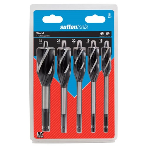 SUTTON D514 4 FLUTE AUGER BIT SET D5140005