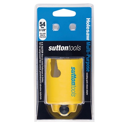 SUTTON HOLESAW H127 54mm 3 TOOTH M/PURPOSE TCT