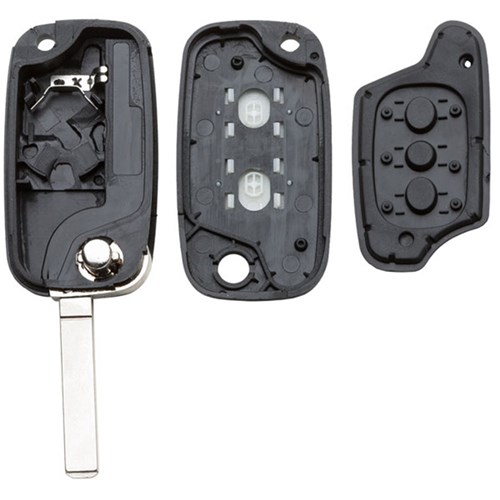 Silca Automotive Key and Remote Complete Replacement Flip Shell for Renault 2 Button VA2 Profile VA2ERS2