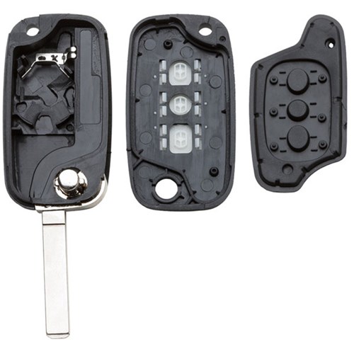 Silca Automotive Key and Remote Complete Replacement Flip Shell for Renault 3 Button VA2 Profile VA2ERS8