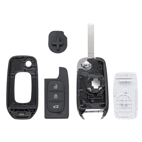 Silca Automotive Key and Remote Replacement Shell for Renault with 3 buttons and VA2 Flip Blade