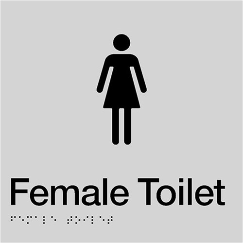 TTSM SIGN FEMALE TOILET   BLK/SIL