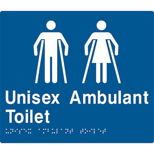 TTSM SIGN UNISEX AMBULANT   TOILET WHT/BLU