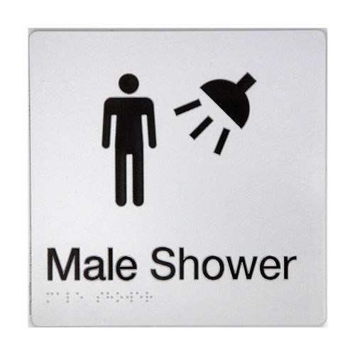 TTSM SIGN MALE SHOWER SIL/BLK