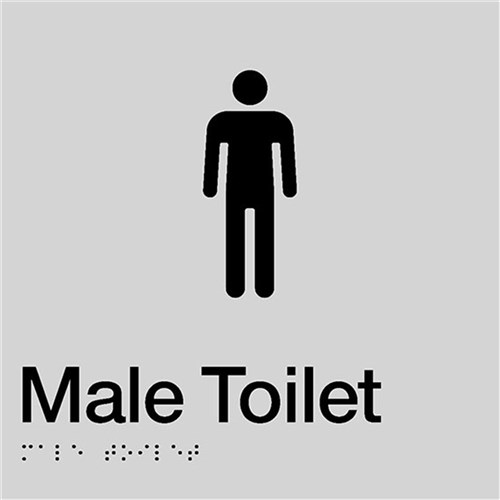 TTSM SIGN MALE TOILET BLK/SIL