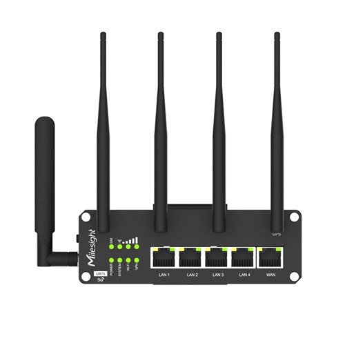 Milesight UR75 Dual Sim 5G Series Industrial Router, Dual Sim, GPS, Wi-Fi, IP30 - UR75-504AE-W2